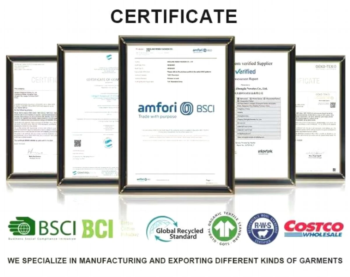 Womens Double-Breasted Cardigan CERTIFICATE
