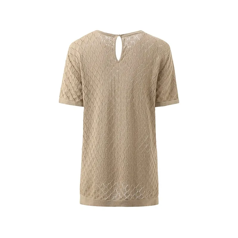 short sleeve knitted tunic-1